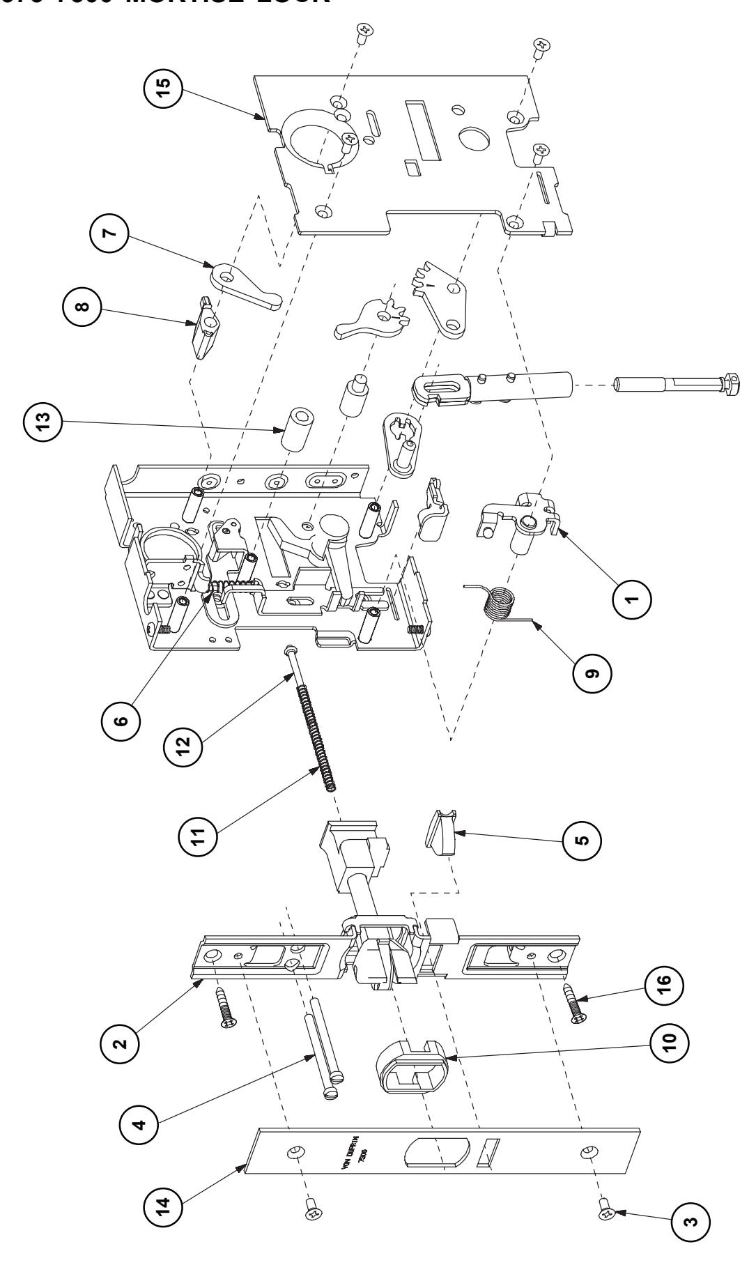 Von Duprin 94 9575 Series Recessed Exit Devices Parts Manual 108464 image on page 6