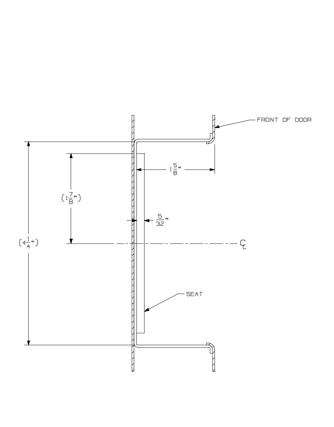 Von Duprin 9475, 9575, 9475-F, 9575-F Mortise Device (2ft10inch – 4ft Wide Door Opening) For Metal Applications Template imag