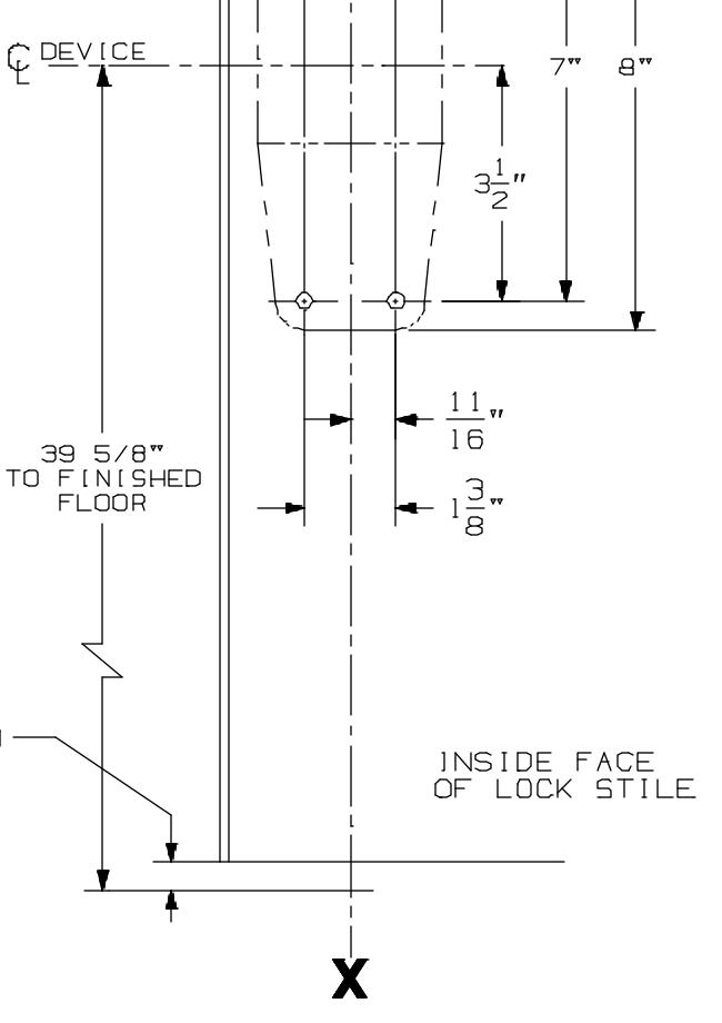 Von Duprin 9827, 9927 & 9827-F,9927-F EO, DT Function Surface Vertical Rod Devices For Hollow Metal Applications Template ima