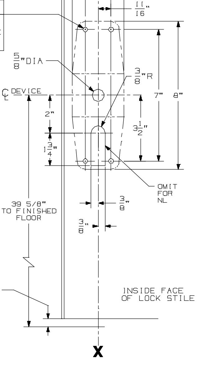 Von Duprin 9827, 9927 & 9827-F,9927-F NL, TP, K, L Function Surface Vertical Rod Devices For Hollow Metal Applications Templa