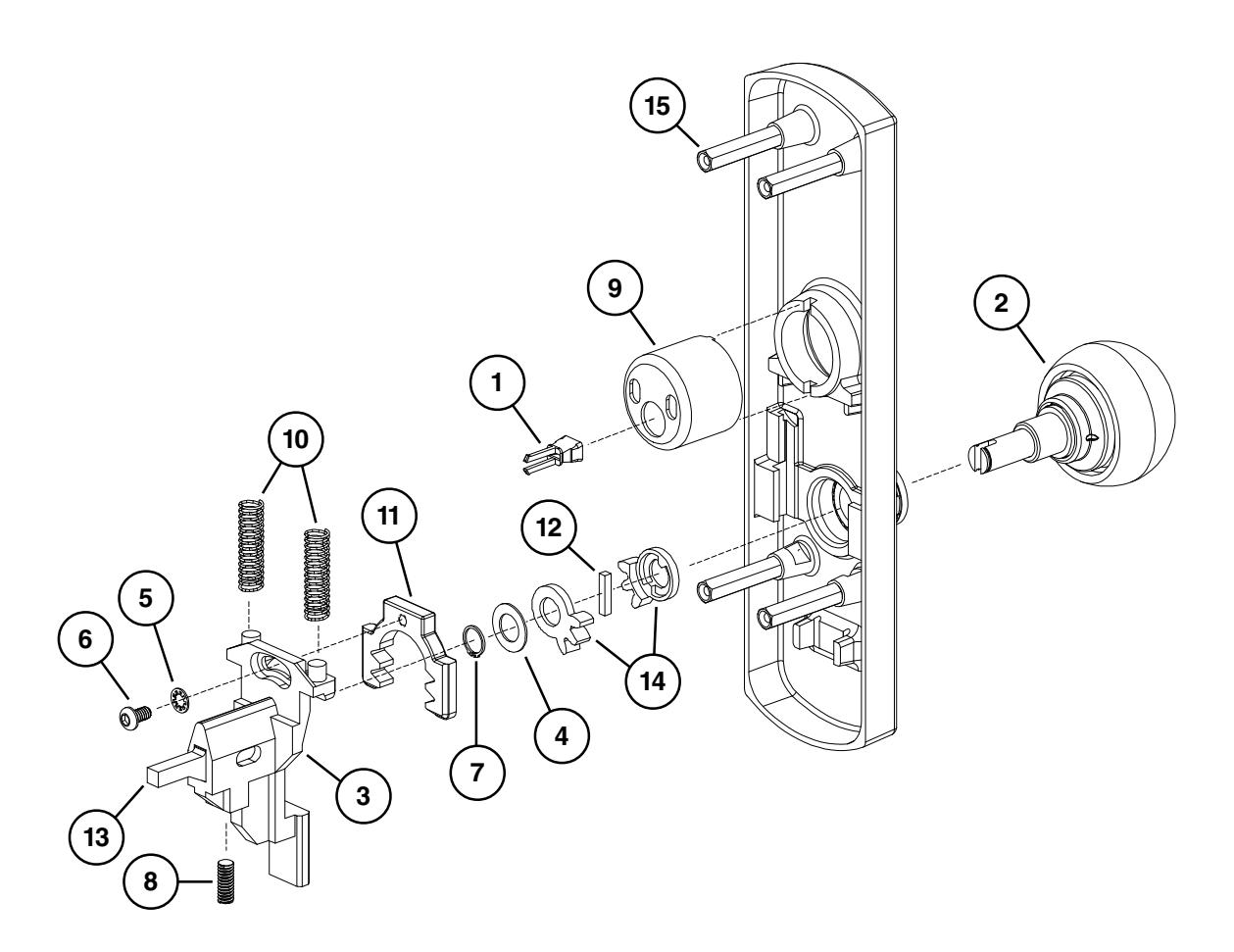 Von Duprin 990 Series Outside Trim Parts Manual 108725 image on page 10