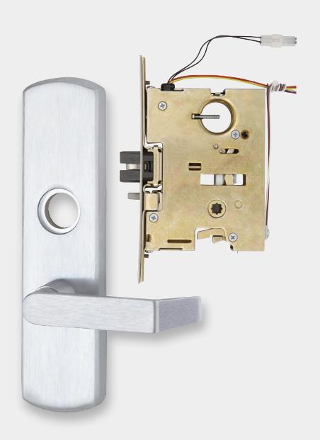 Von Duprin E996L Electrified Breakaway Lever Trim Data Sheet 110103 image on page 1
