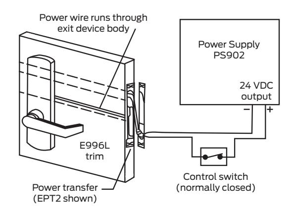 Von Duprin E996L Electrified Breakaway Lever Trim Data Sheet 110103 image on page 2