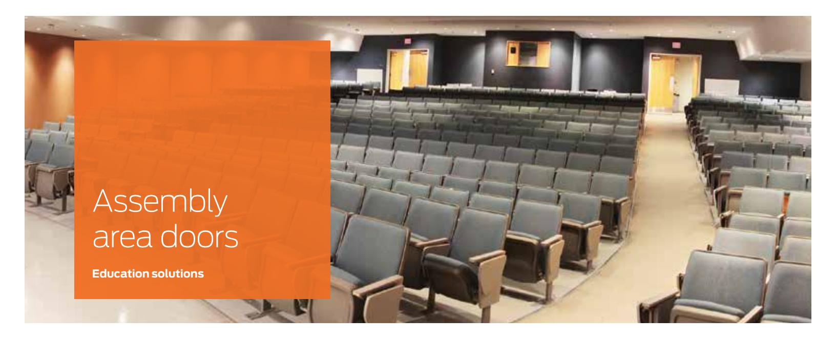 Von Duprin Education Solutions Assembly Area Doors Solution Sheet 105513 image on page 1