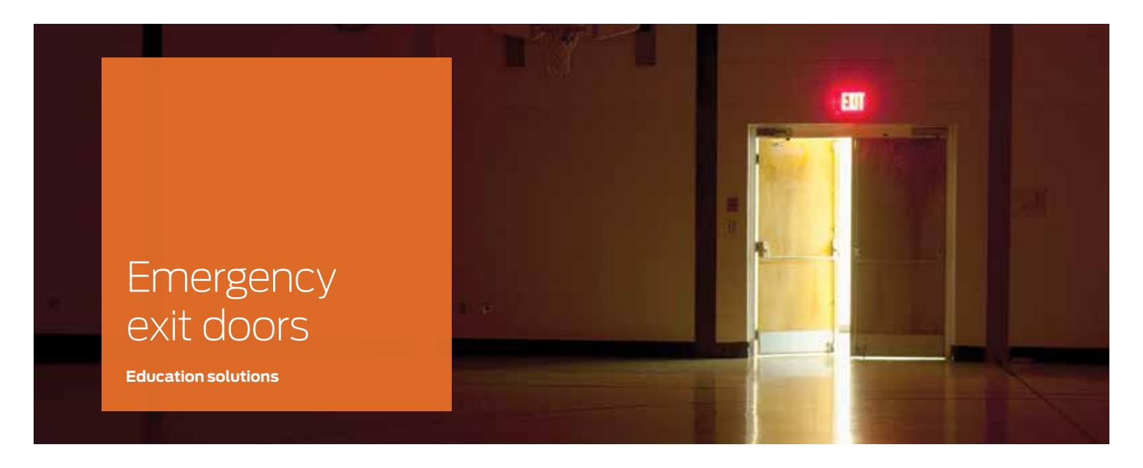 Von Duprin Education Solutions Emergency Exit Doors Solution Sheet 105515 image on page 1